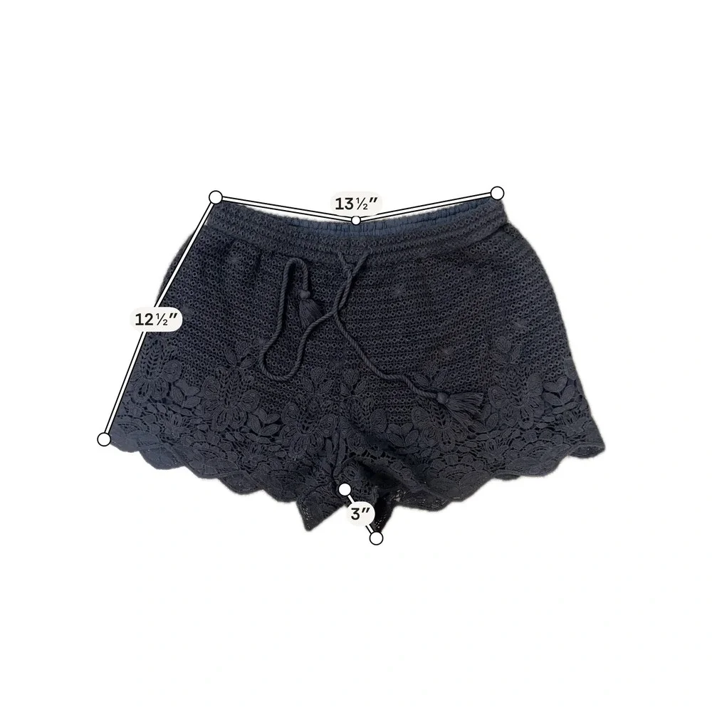 Abercrombie & Fitch black crochet